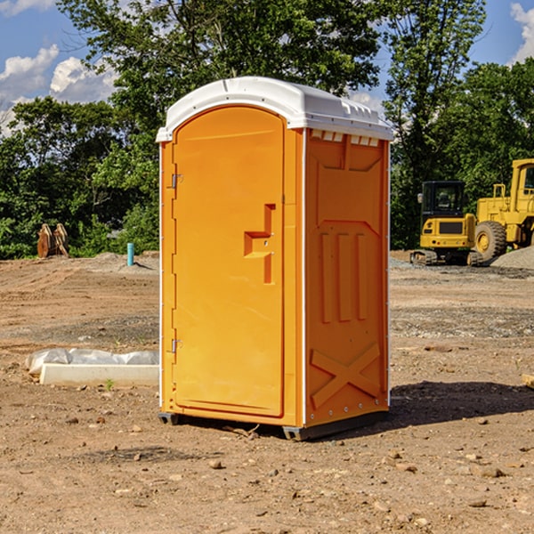 how often are the portable restrooms cleaned and serviced during a rental period in Hemphill TX